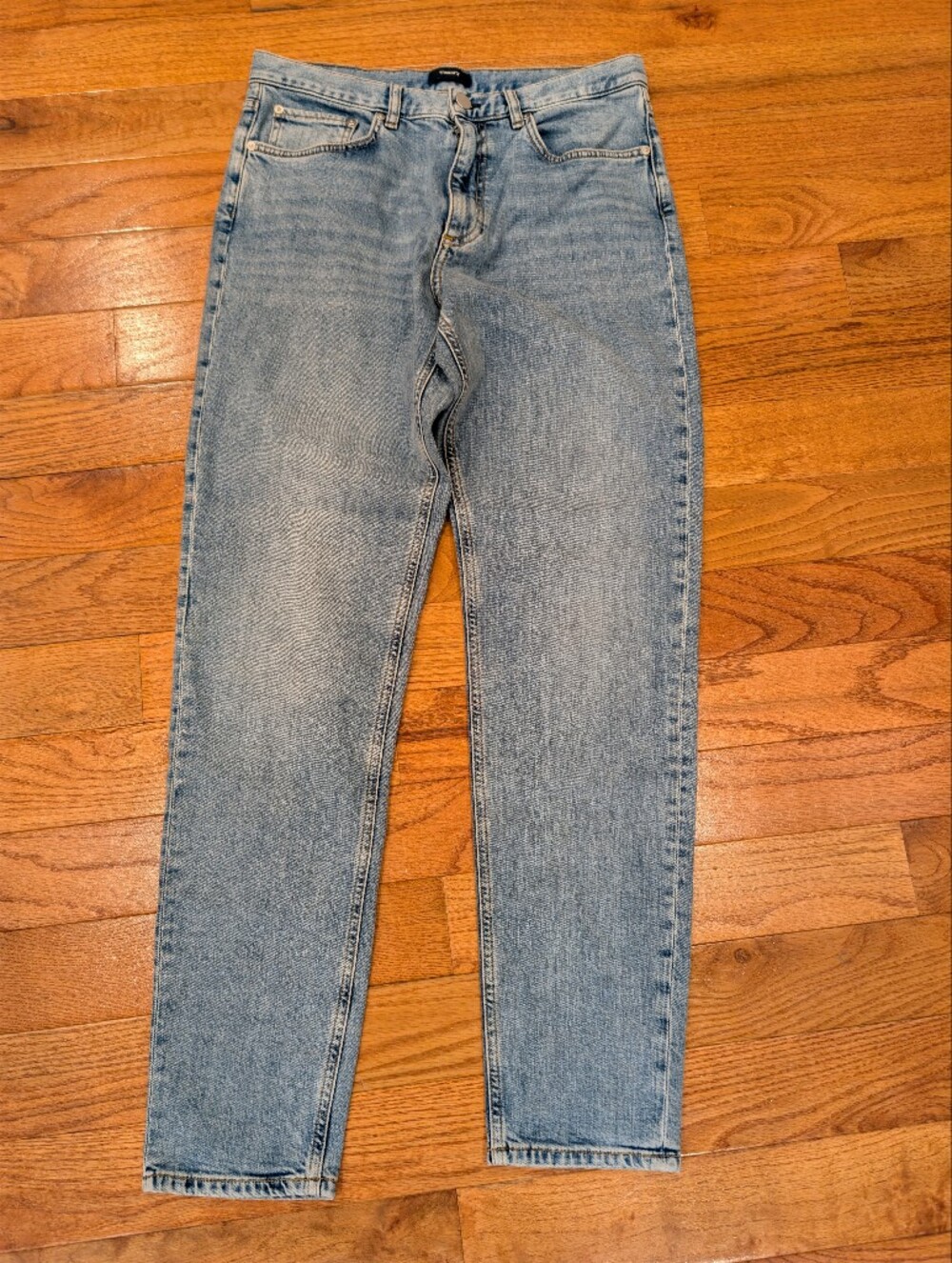 Theory Womens Light Wash Straight Leg Denim Jeans Size 32